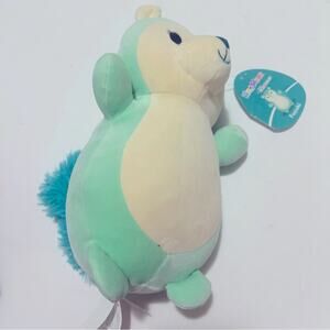 Hugmees Squishmallows Fuyuki fluff‎ Green and Cream Plush squirrel Toy